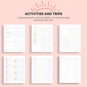 Printable Homeschool Planner 2026-2027: US Letter & A4 (Digital Download) image 9