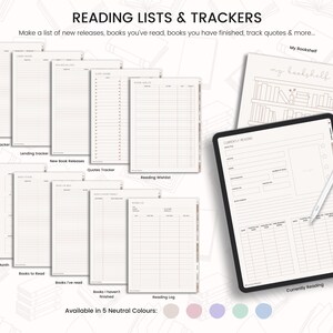 Digital Reading Journal: Book Tracker for Goodnotes, Notability (1200 ...