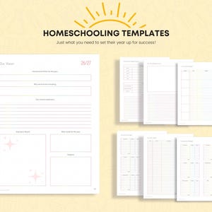 Printable Homeschool Planner 2026-2027: US Letter & A4 (Digital Download) image 3