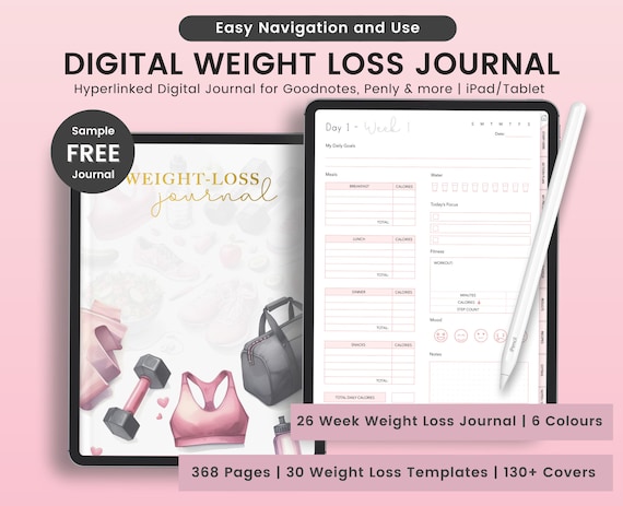 Digital Weight Loss Journal: Health & Fitness Planner (iPad/Tablet)
