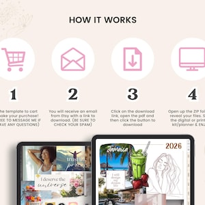 Vision Board Kit, 2026 Vision Board, Goal Planner, Manifestation journal, Goal Setting planner, Vision Board Supplies, Dream board image 13