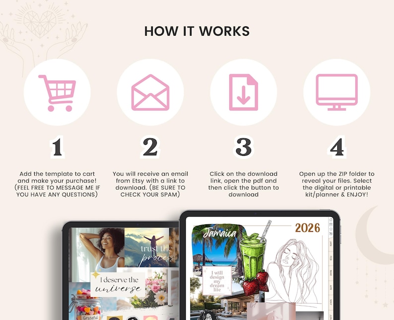 Vision Board Kit, 2026 Vision Board, Goal Planner, Manifestation journal, Goal Setting planner, Vision Board Supplies, Dream board image 13