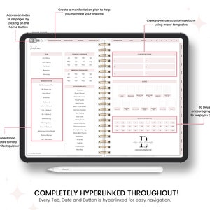 Digital Manifestation Journal, Manifestation Workbook, Undated Planner, Gratitude Journal | Manifest Your Dreams | Law of Attraction