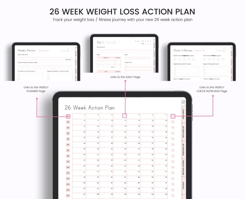 Weight Loss Journal, Weightloss Journal, Weight Loss, Workout Planner, Health & Fitness Goals, Meal Planner, Fitness Journal,Fitness Planner