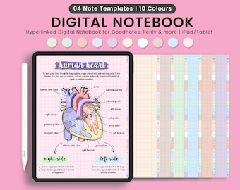 Digital Notebook: 20-Section Hyperlinked Journal with 64 Templates (For iPad & Tablet)