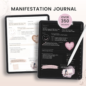 Diario de Manifestación Digital, Ley de Atracción, Ideas de Gratitud, Hipervínculos, Descarga Digital, Para Goodnotes Notability iPad