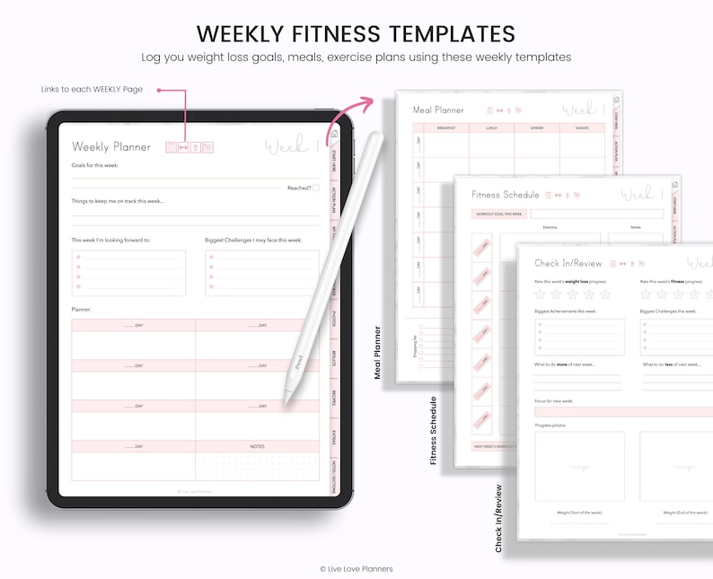 Weight Loss Journal, Weightloss Journal, Weight Loss, Workout Planner, Health & Fitness Goals, Meal Planner, Fitness Journal,Fitness Planner