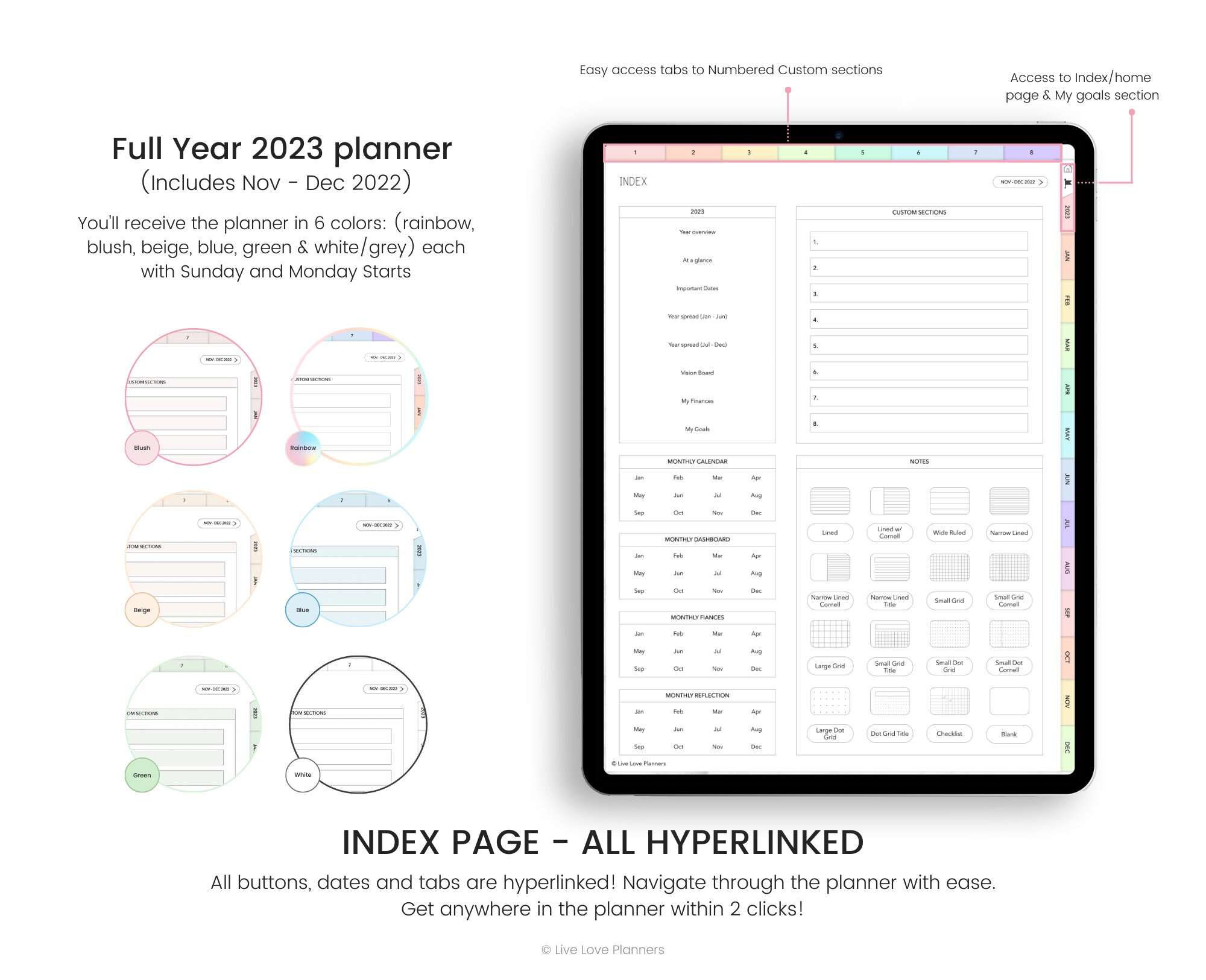 2023 Essentials Digital Planner 2023 Portrait Planner 2023 Etsy UK