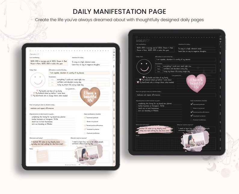 Digital Manifestation Journal, Law of Attraction, Gratitude Prompts ...