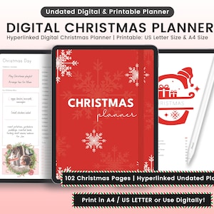 Christmas Planner, Digital Christmas Planner, Digital Holidays Planner, Holiday Planning, Digital Christmas Planner, Digital Xmas Planner