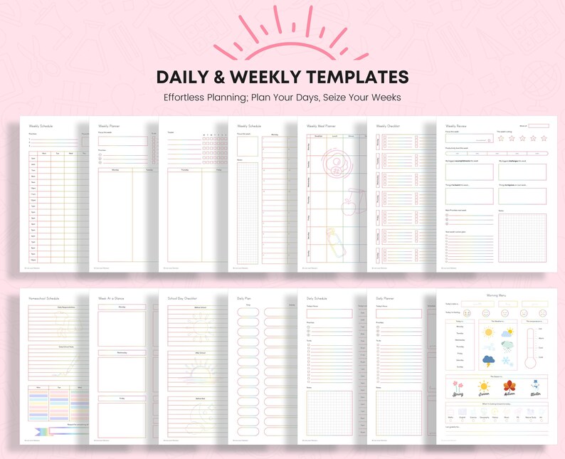 Printable Homeschool Planner 2026-2027: US Letter & A4 (Digital Download) image 7