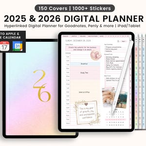 2025 Planner, 2026 Digital Planner, 2025 2026 Digital Planner, 2026 Digital Planner, Planner, Digital, Hyperlinked 2025 2026 Digital Planner