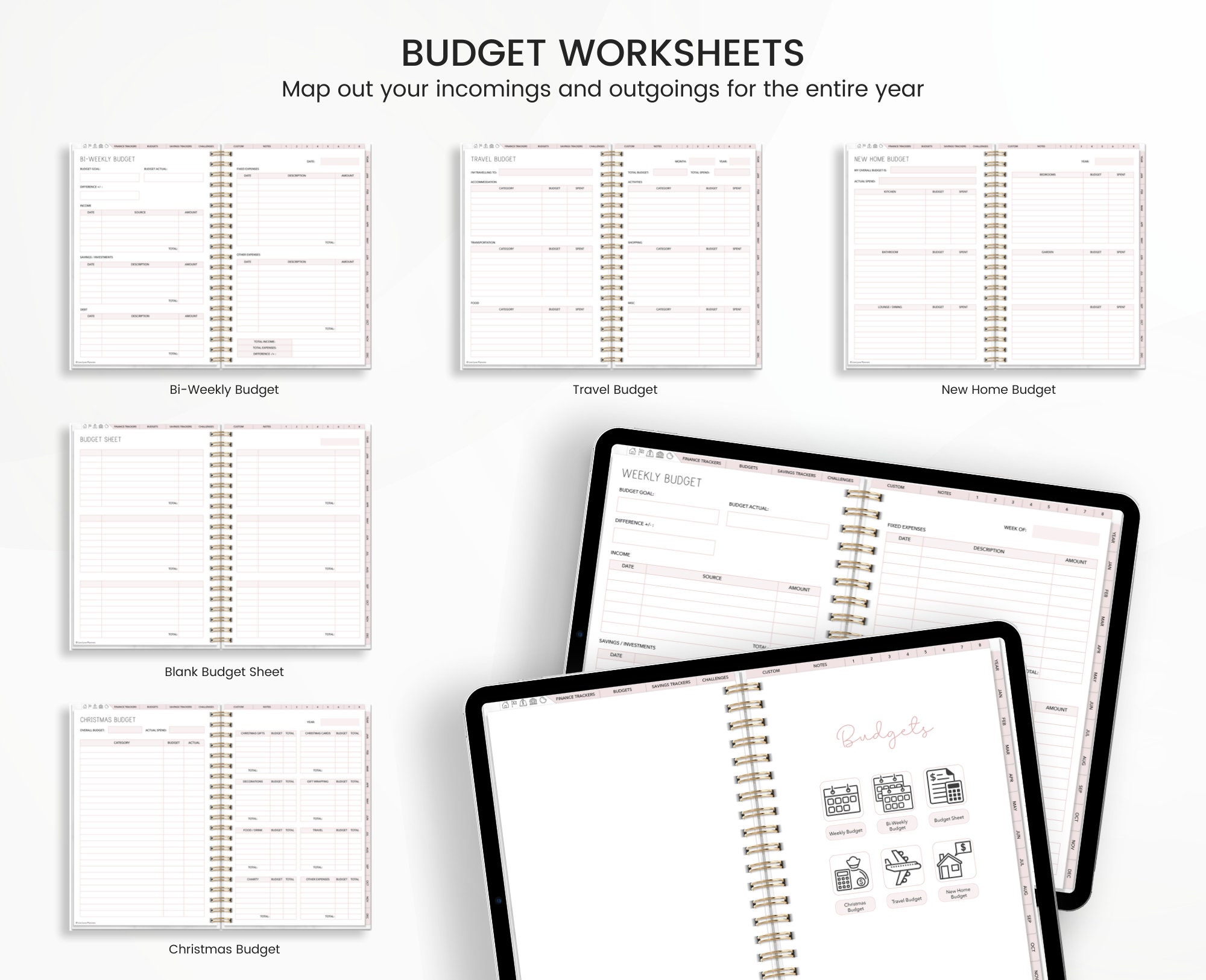 Digital Budget Planner Finance Tracker Finance Planner Etsy UK