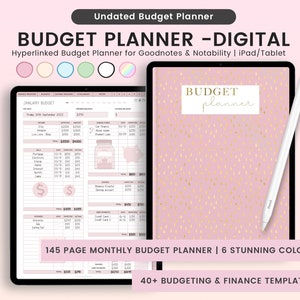 Planificateur budgétaire numérique, Suivi financier, Planificateur financier, Budget numérique, Planificateur budgétaire numérique, Planificateur budgétaire portrait, Agenda GoodNotes image 1