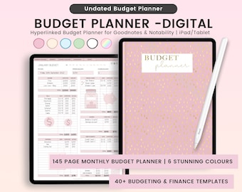 Planificateur budgétaire numérique, Suivi financier, Planificateur financier, Budget numérique, Planificateur budgétaire numérique, Planificateur budgétaire portrait, Agenda GoodNotes