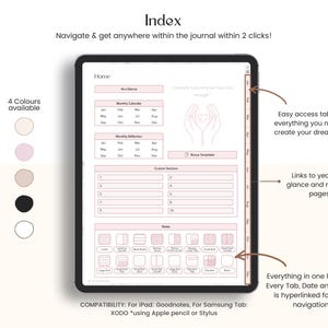 Gratitude Journal, Daily Affirmation Prompts, Mindfulness Journal, Self Care Mental Health Tracker For Goodnotes iPad and Android PDF image 2