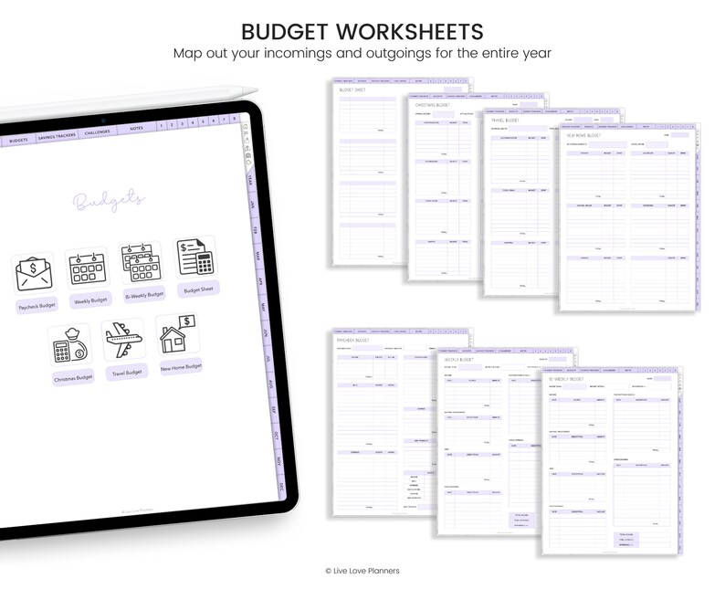 Paycheck Budget, Weekly Budget, Weekly Paycheck Budget, Weekly Budget Template, Budget Planner, Monthly Budget, Budget by Paycheck, Pastels