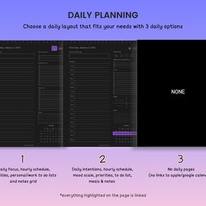 2026 Digital Planner, 2026 Journal, Dark Mode Digital Planner for 2026, 2026 Diary dark Screen, Portrait Planner, Goodnotes, iPad and Tablet image 7