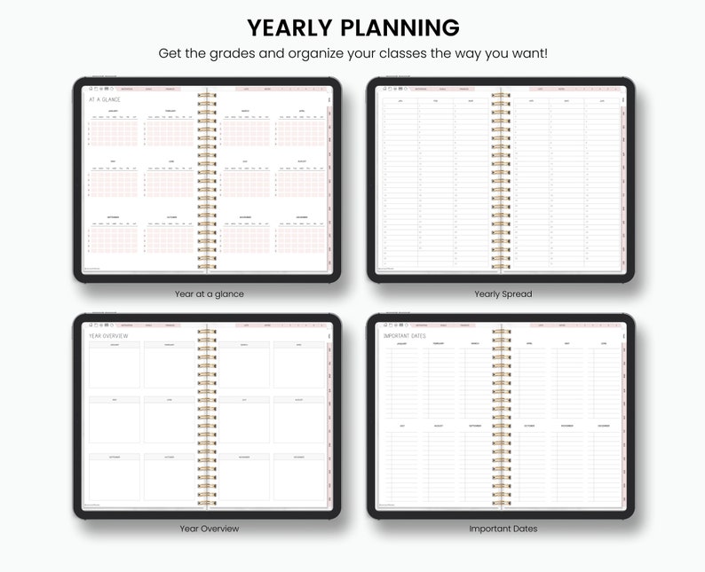Student Planner Academic Planner for Students Undated Etsy UK