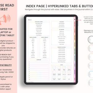 Reading Journal, Portrait Reading Journal, Digital Reading Journal, Book Tracker, Reading Tracker, Book Reading Journal, Log for Goodnotes