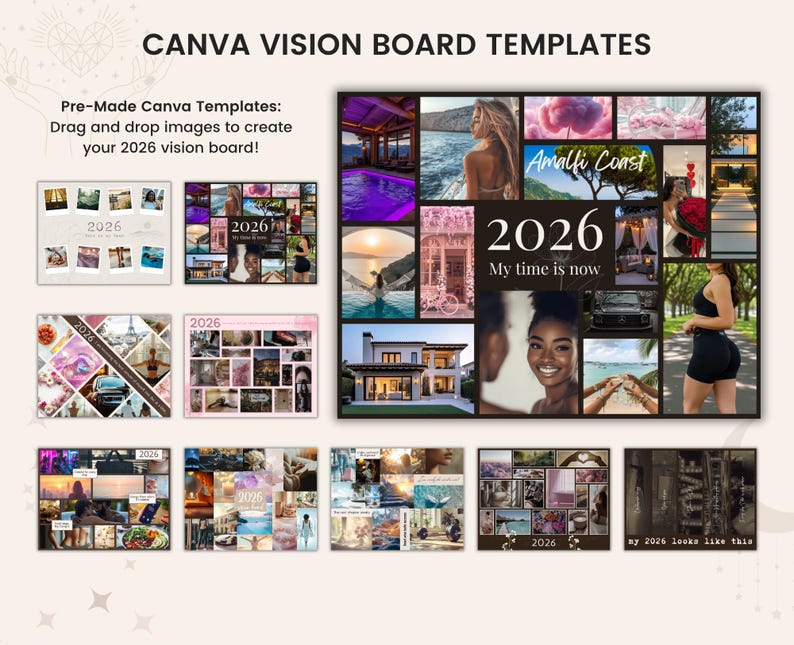 Vision Board Kit, 2026 Vision Board, Goal Planner, Manifestation journal, Goal Setting planner, Vision Board Supplies, Dream board image 7