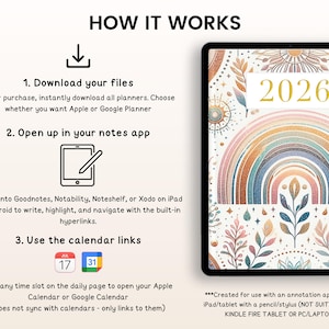2026 Planner, 2026 Digital Planner, 2026 Planner Digital, 2026 Planner, 2026 Dated Planner, Hyperlinked Planner, Goodnotes 2026 Planner iPad image 12