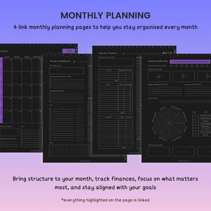 2026 Digital Planner, 2026 Journal, Dark Mode Digital Planner for 2026 ...