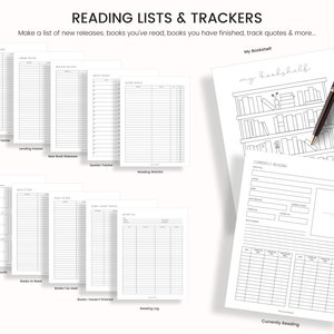 Printable Reading Journal, Fillable Reading Journal, Reading Journal, Printable Book Tracker, Printable Reading Tracker, Book Journal