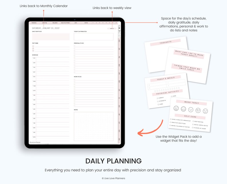2023 Digital Planner 2023 Portrait Planner 2023 Planner Etsy