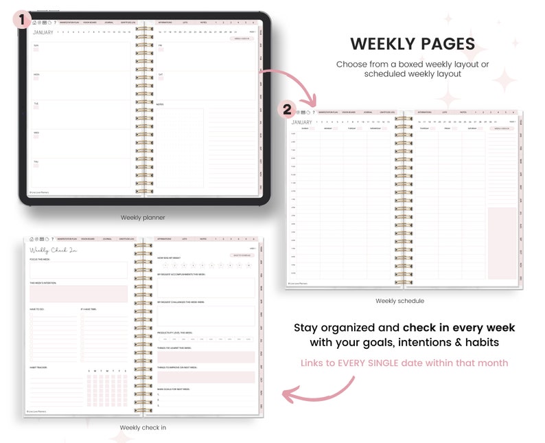 Digital Manifestation Journal, Manifestation Workbook, Undated Planner, Gratitude Journal | Manifest Your Dreams | Law of Attraction