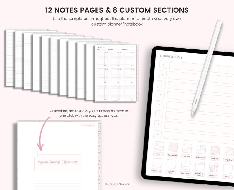 Digital Budget Planner: Finance Tracker, GoodNotes Compatible (Portrait) (PDF Download image 8