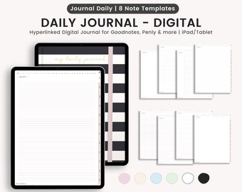 Digital Daily Journal, Daily Planner, Digital Journal, 365 Pages, Digital Journal for iPad, Hyperlinked Journal, Digital Diary, Goodnotes