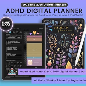 ADHD Digital Planner, 2024 2025 ADHD Digital Planner for adults, Digital Planner ADHD, Adhd Journal, Digital Adhd Planner, Digital Planner