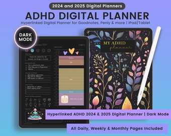 ADHD Digital Planner, 2024 2025 ADHD Digital Planner for adults, Digital Planner ADHD, Adhd Journal, Digital Adhd Planner, Digital Planner