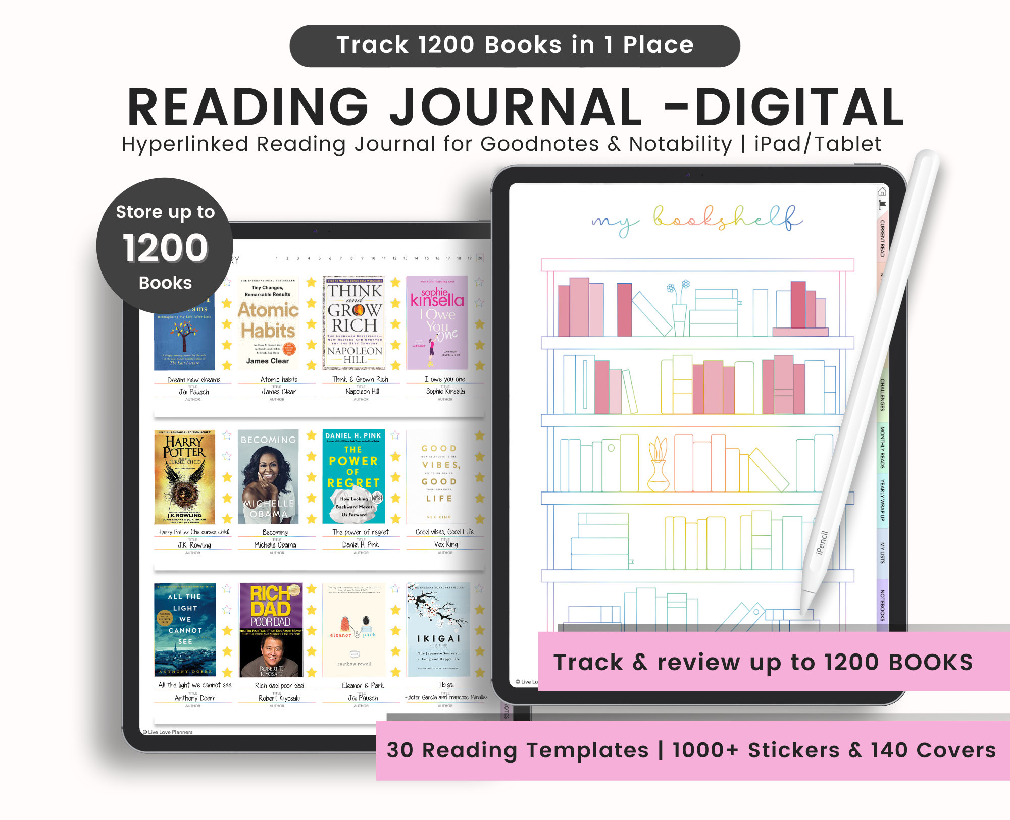 Reading Journal Green Book Journal 100 Books Book Review Cottage