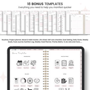 Digital Manifestation Journal, Manifestation Workbook, Undated Planner, Gratitude Journal | Manifest Your Dreams | Law of Attraction