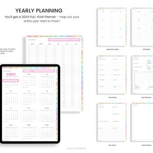 2024 Digital Planner, 2024 Digital Planner for Goodnotes, Portrait Planner, 2024 Planner, Hyperlinked 2024 Digital Planner image 7