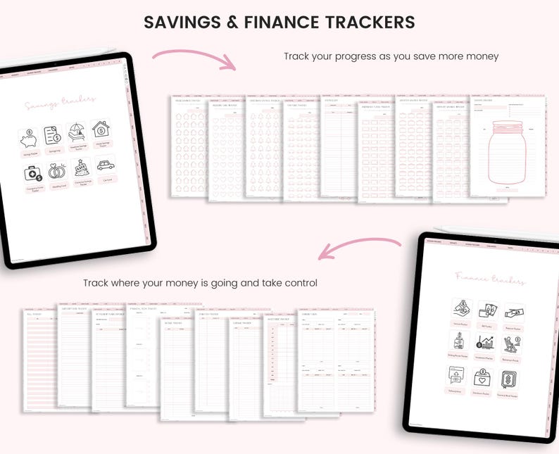 Digital Budget Planner: Finance Tracker, GoodNotes Compatible (Portrait) (PDF Download image 6