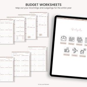 Digital Budget Planner, Finance Tracker, Finance Planner, Digital Budget, Boho Budget Planner, Portrait Budget Planner, GoodNotes Planner