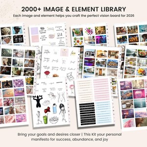 Vision Board Kit, 2026 Vision Board, Goal Planner, Manifestation journal, Goal Setting planner, Vision Board Supplies, Dream board image 8