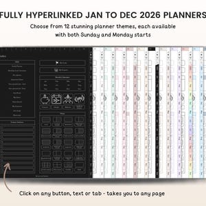 2026 Planner, 2026 Digital Planner, 2026 Planner Digital, 2026 Planner, 2026 Dated Planner, Hyperlinked Planner, Goodnotes 2026 Planner iPad image 2