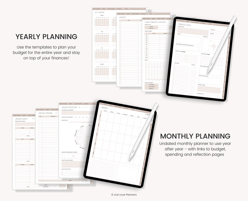 Digital Budget Planner, Finance Tracker, Finance Planner, Digital Budget, Boho Budget Planner, Portrait Budget Planner, GoodNotes Planner