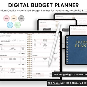 Digital Budget Planner, Finance Tracker, Finance Planner, Digital Budget, Digital Budget Planner, Monthly Budget Planner, GoodNotes Planner