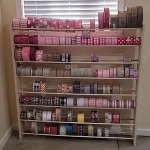 24&quot; Tall 4 Tier Adjustable Ribbon Organizer Storage Rack