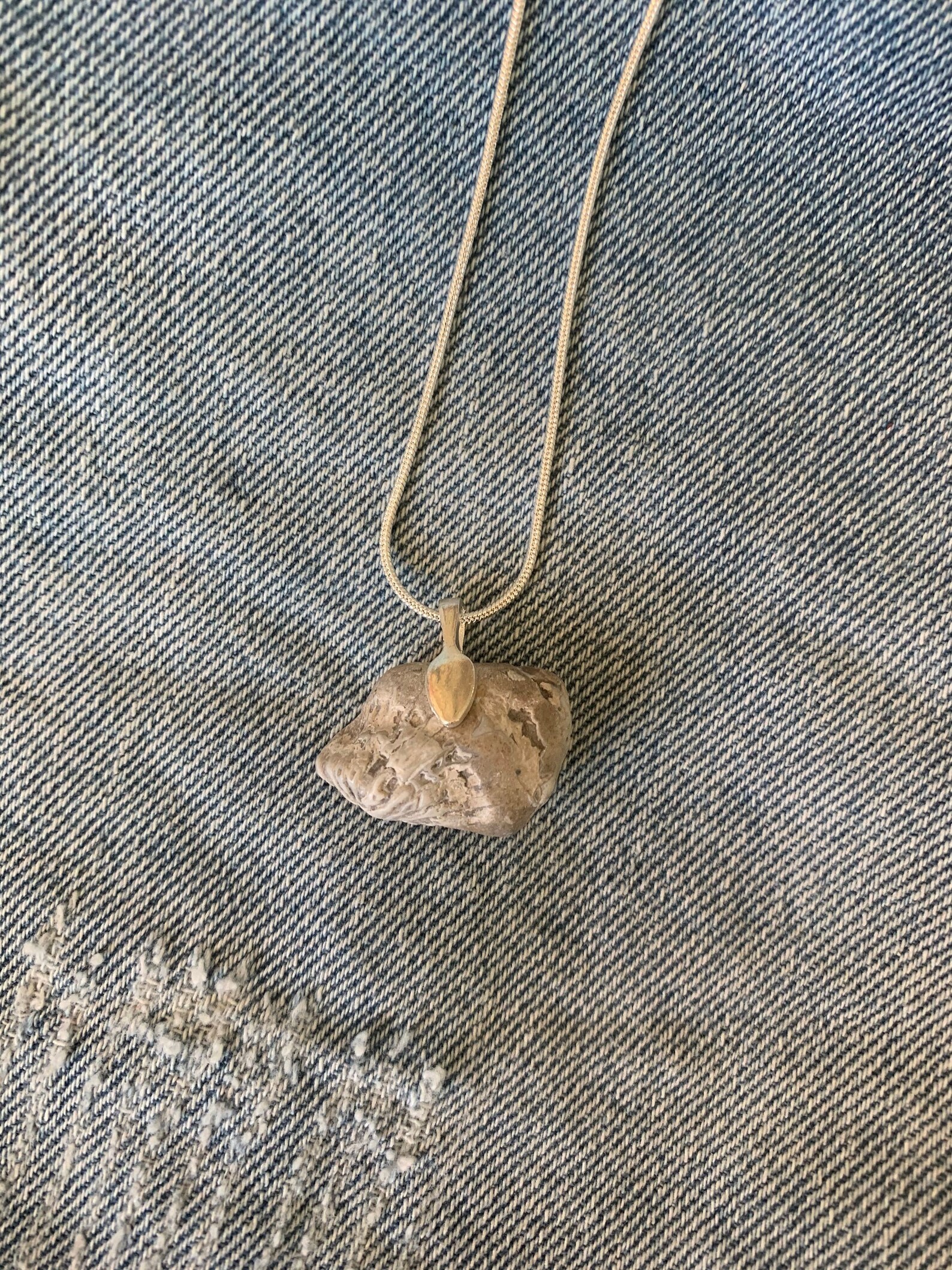 Simple Fossil Necklace Etsy