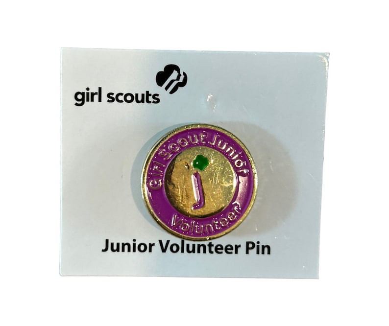 Retired Girl Scout Volunteer Pins Daisy Brownie Junior Cadette Senior Ambassador Green Volunteer Junior Pin