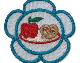 Girl Scout Daisy Snacks Écusson non officiel à repasser, troupes à plusieurs niveaux, Brownie Snacks Badge