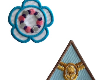 Écusson de bijoutier éclaireur marguerite et brownie non officiel à repasser sur badge gilet ceinture troupes à plusieurs niveaux activités manuelles