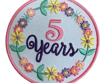 Girl Scout Junior Cadette Senior Ambassador Leader Volunteer 5 Year Iron On Fun Patch
