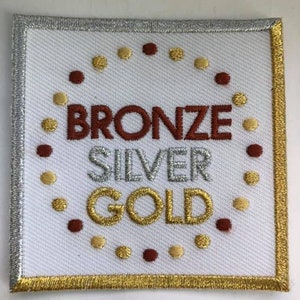 Girl Scout Bronze Silver Gold Triple Metal Fun Patch Seniors Ambassadors